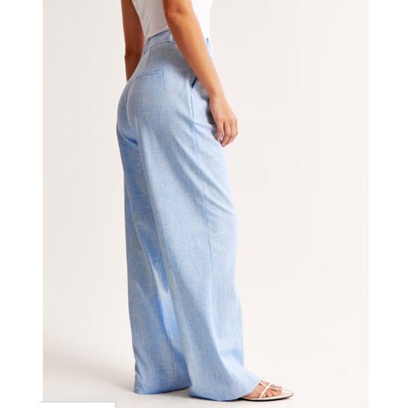 Abercrombie & Fitch SZ 32/14 Curve Love Sloane Tailored Pant Blue NWOT - Picture 3 of 10